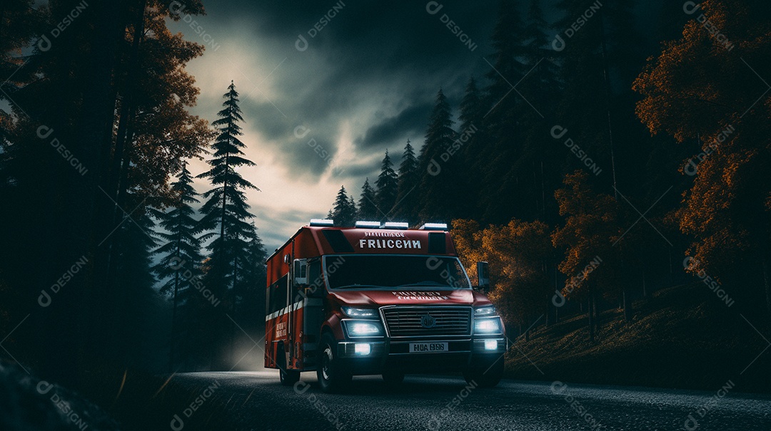 Ambulância em movimento