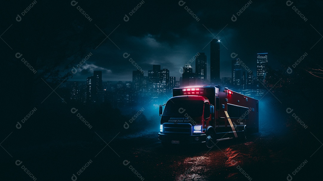 Ambulância em movimento