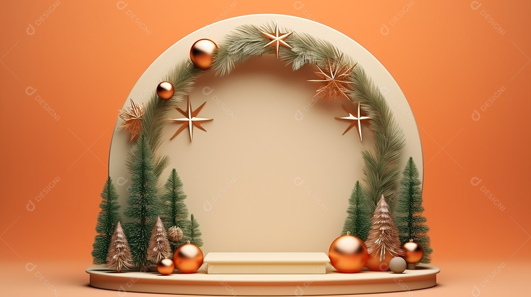 Exibição de pódio 3D