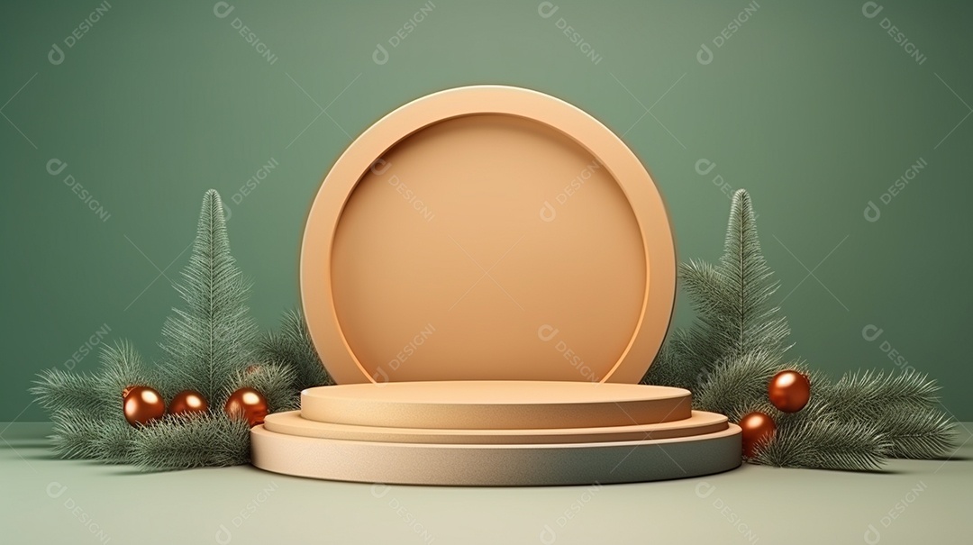 Exibição de pódio 3D