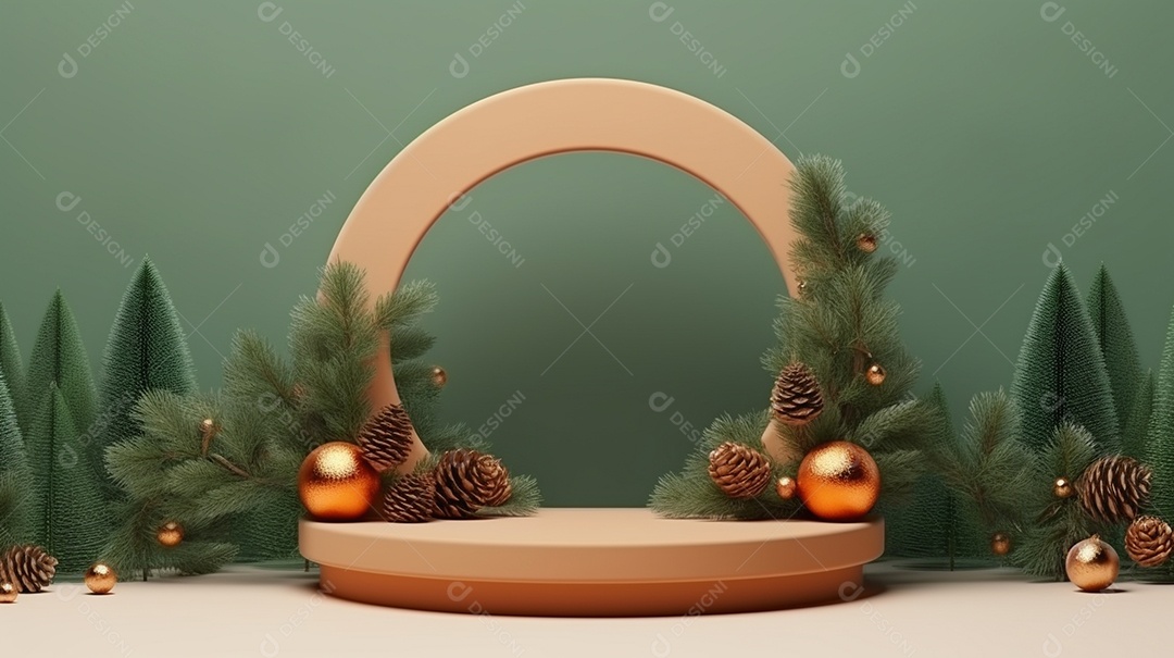 Exibição de pódio 3D