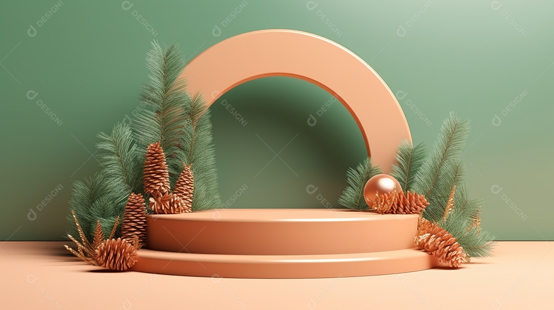 Exibição de pódio 3D