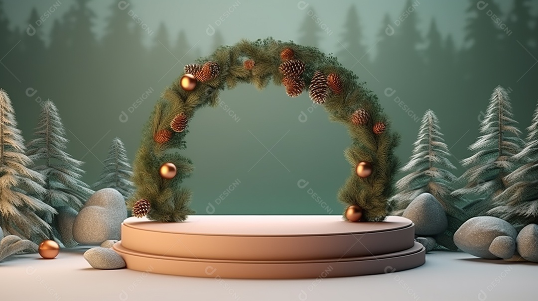 Exibição de pódio 3D