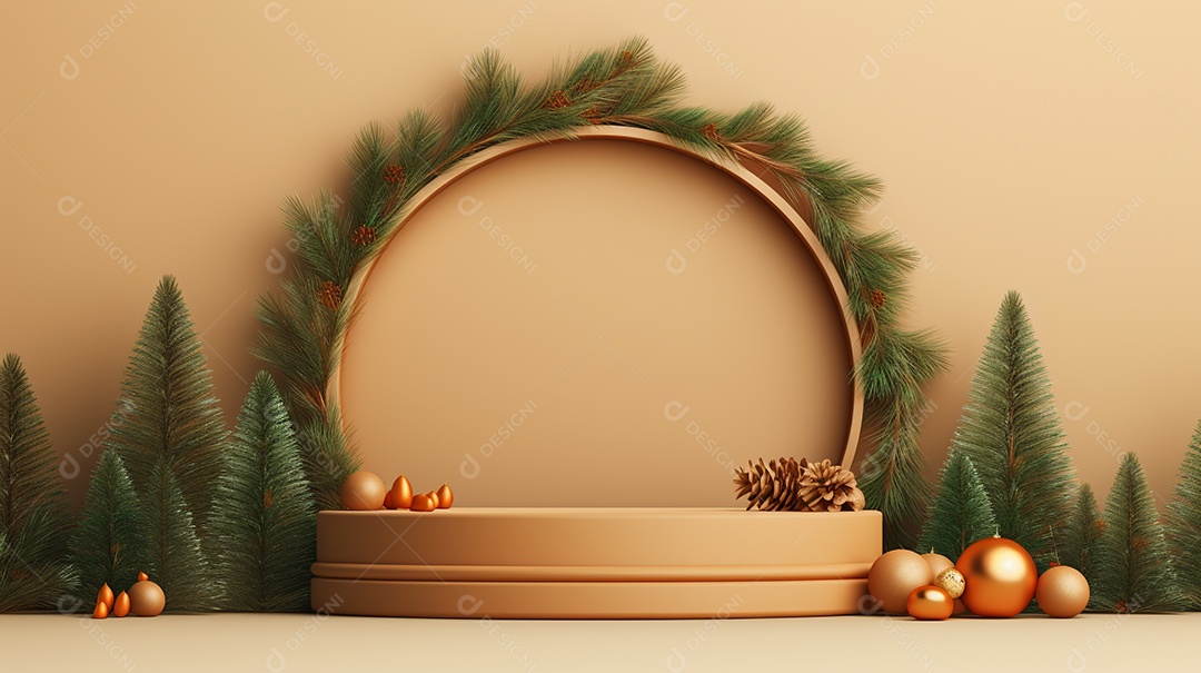 Exibição de pódio 3D