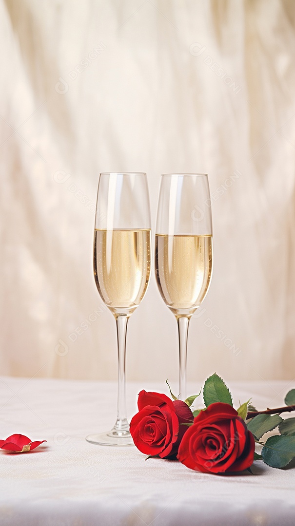 Duas taças de champanhe