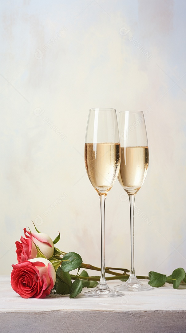 Duas taças de champanhe