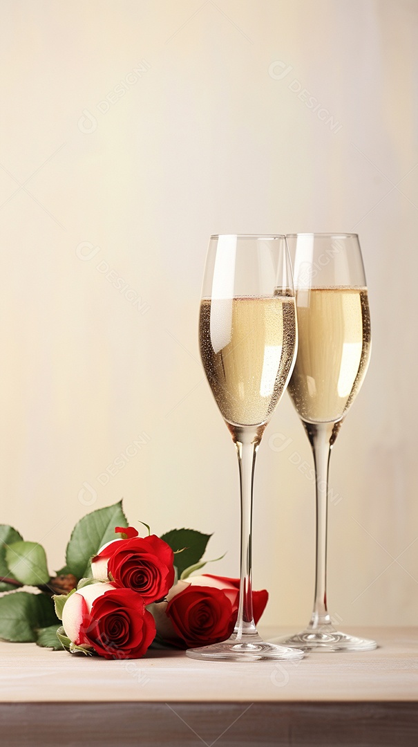 Duas taças de champanhe