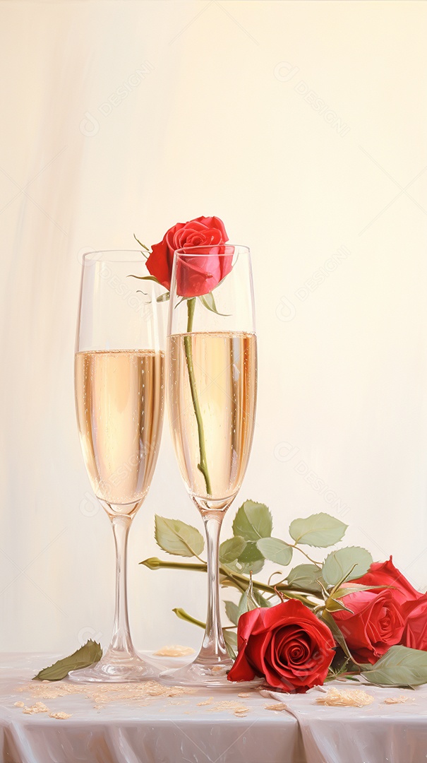 Duas taças de champanhe