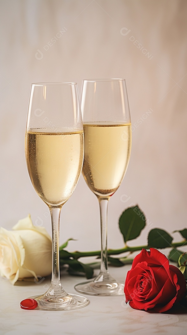 Duas taças de champanhe