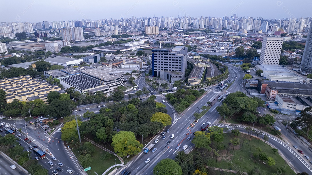 Vista aérea da Marginal Tietê na Freguesia Do O. Em São Paulo, SP.