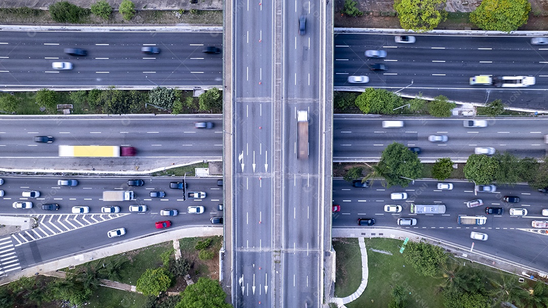 Vista aérea da Marginal Tietê na Freguesia Do O. Em São Paulo, SP.
