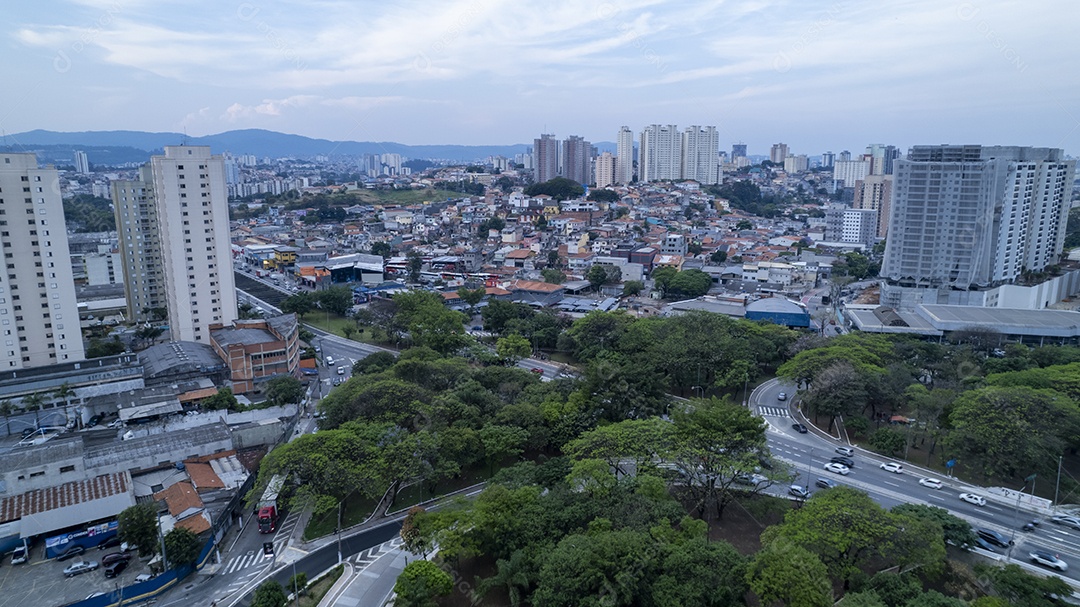Vista aérea da Marginal Tietê na Freguesia Do O. Em São Paulo, SP.