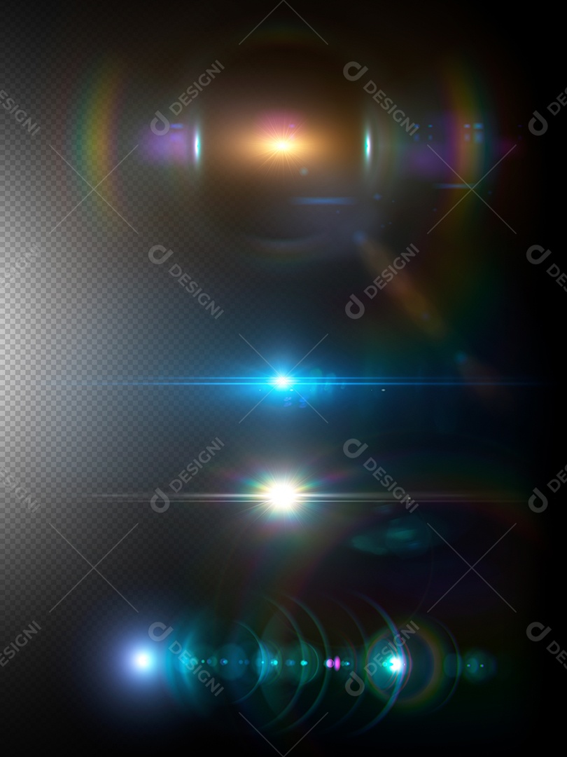Lens Flare Reflexos de Luz Feixe PSD Editável