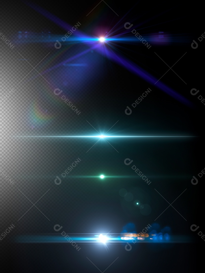 Lens Flare Reflexos de Luz Feixe PSD Editável