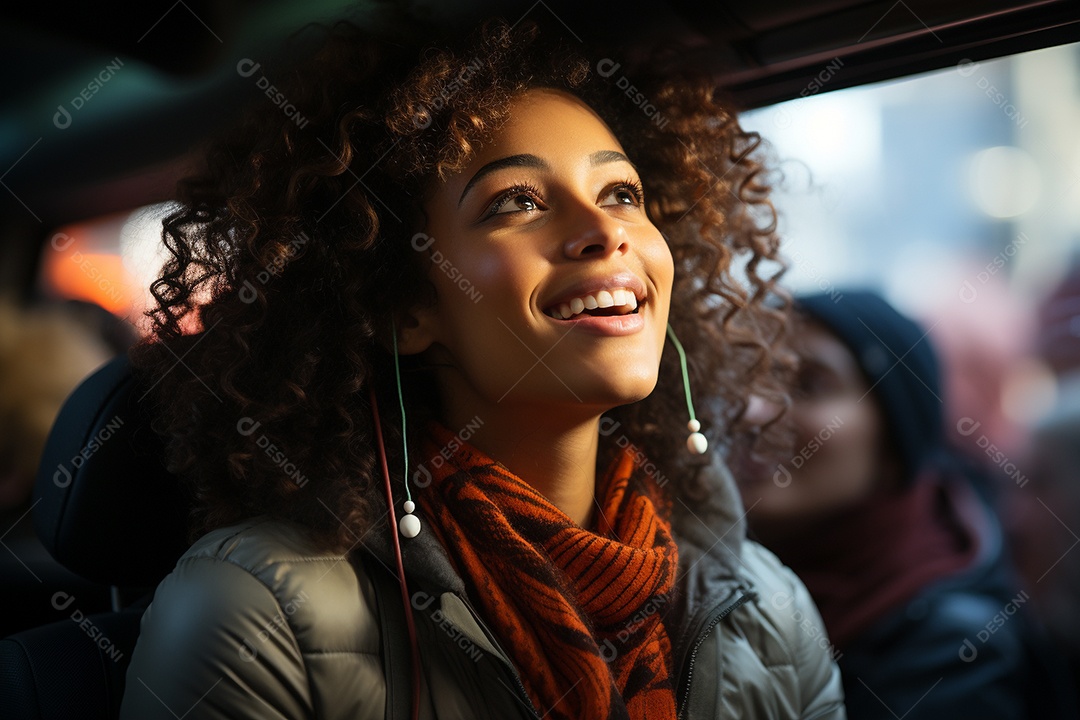 Senhora atraente retrato sorrindo dirigindo no carro imagem de mulheres jovens