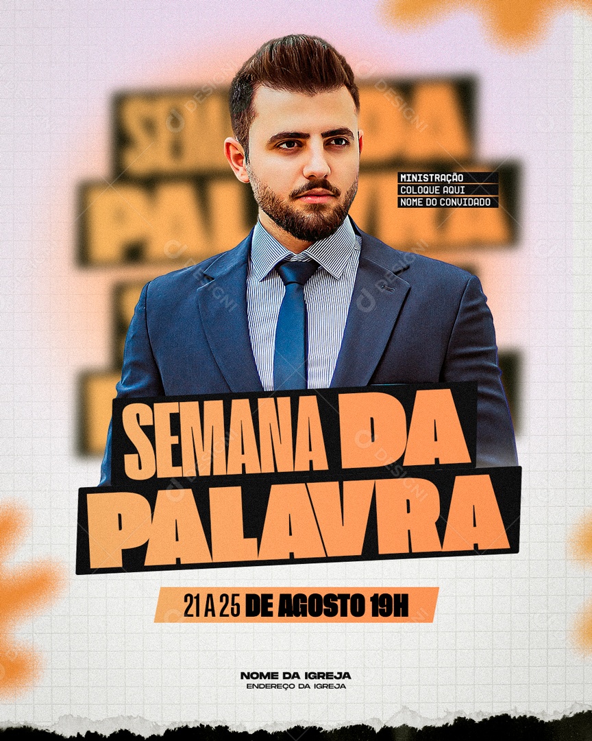 Social Media Semana Da Palavra PSD Editável