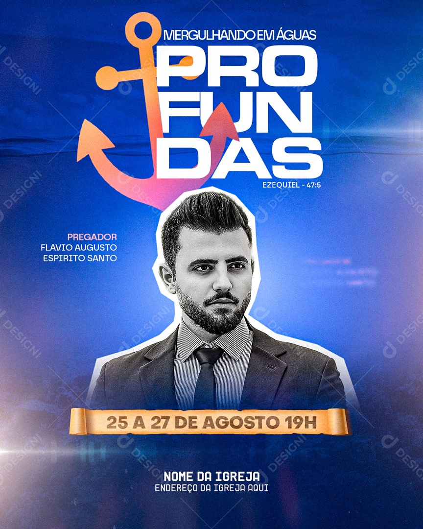 Mergulhando em Águas Profundas Social Media PSD Editável