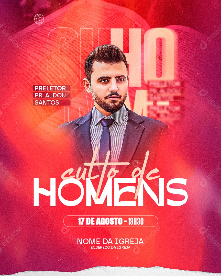 Social Media Culto De Homens PSD Editável