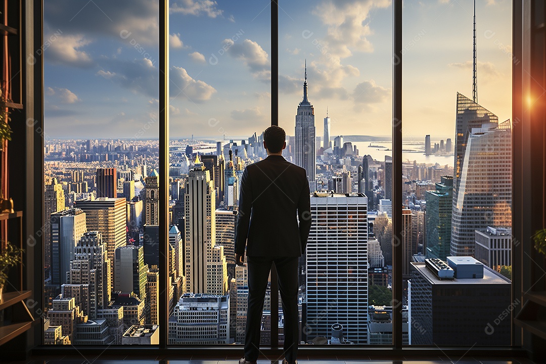 Um empresário de terno