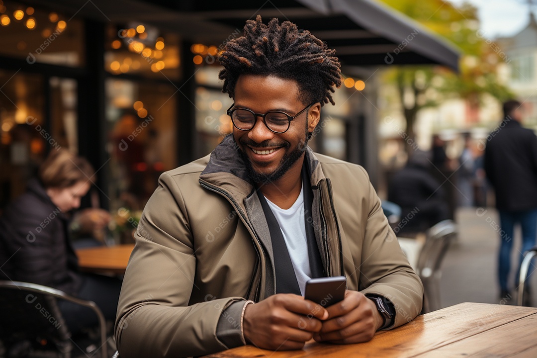 Linda mulher de negócios branco usando seu smartphone do lado de fora