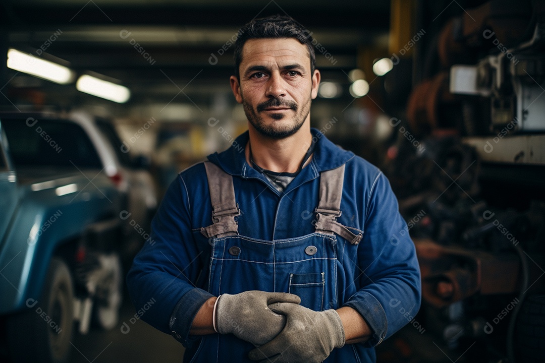 Uma mecânica com os nós dos dedos na mão