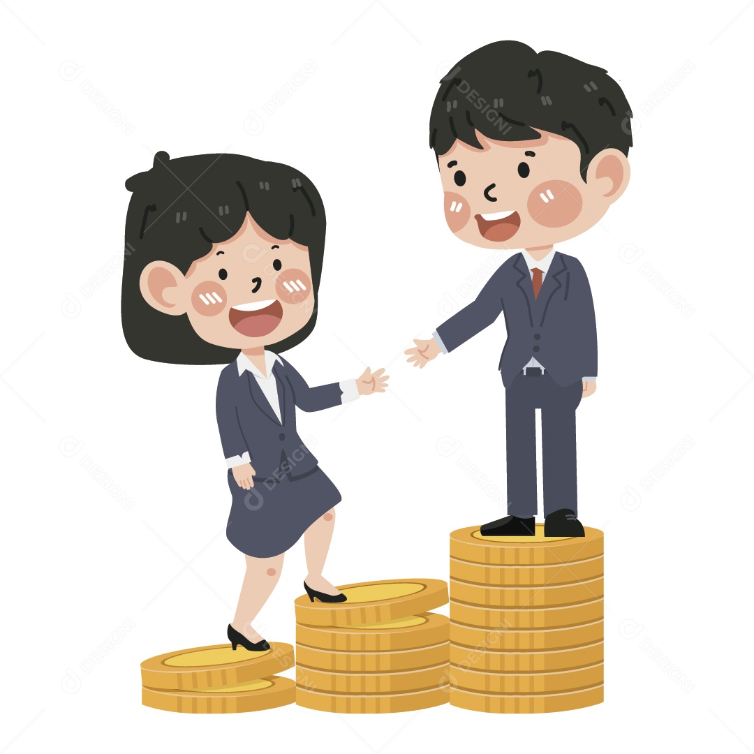 Empresários se Ajudando Ilustração Vetor EPS