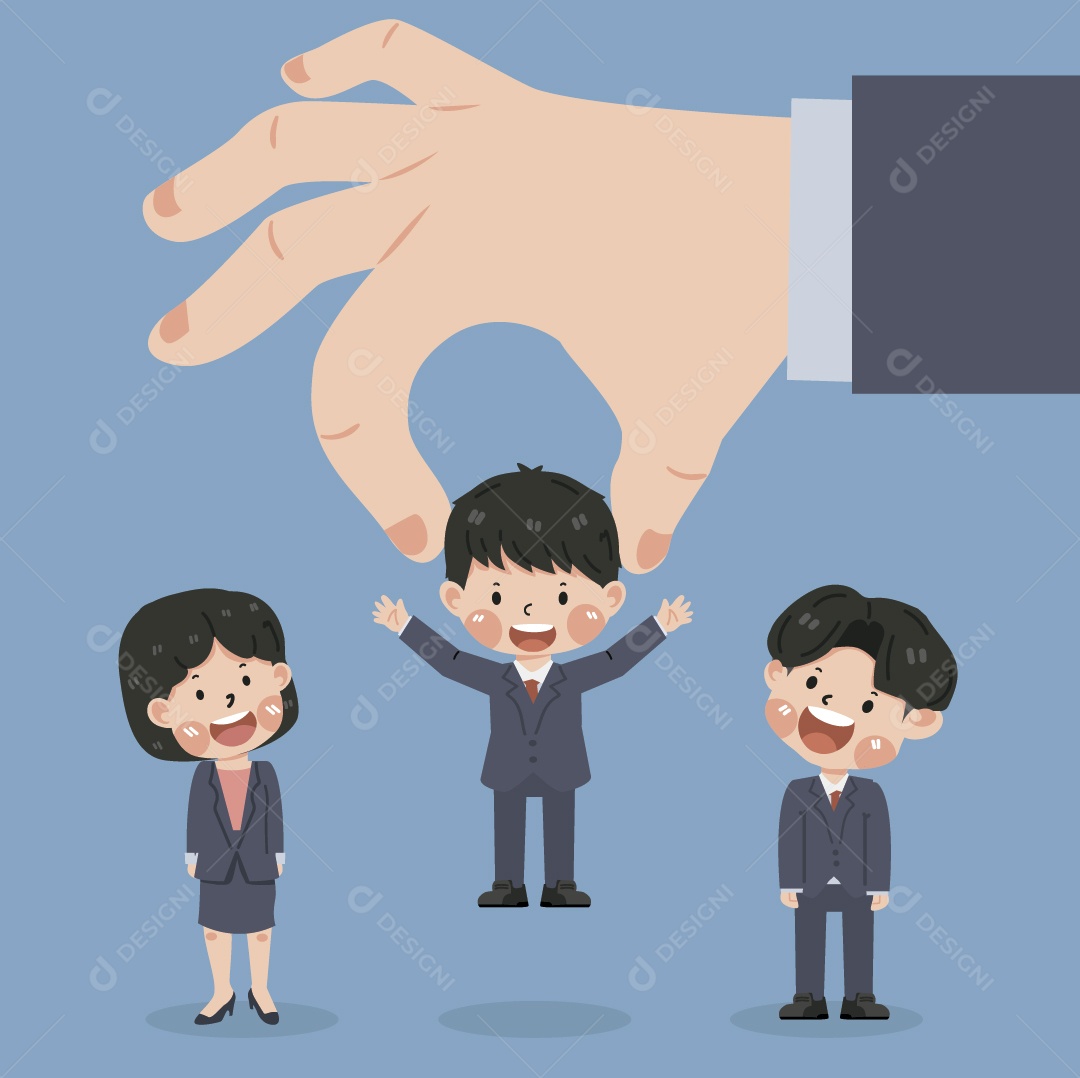 Escolha de Funcionário Ilustração Vetor EPS