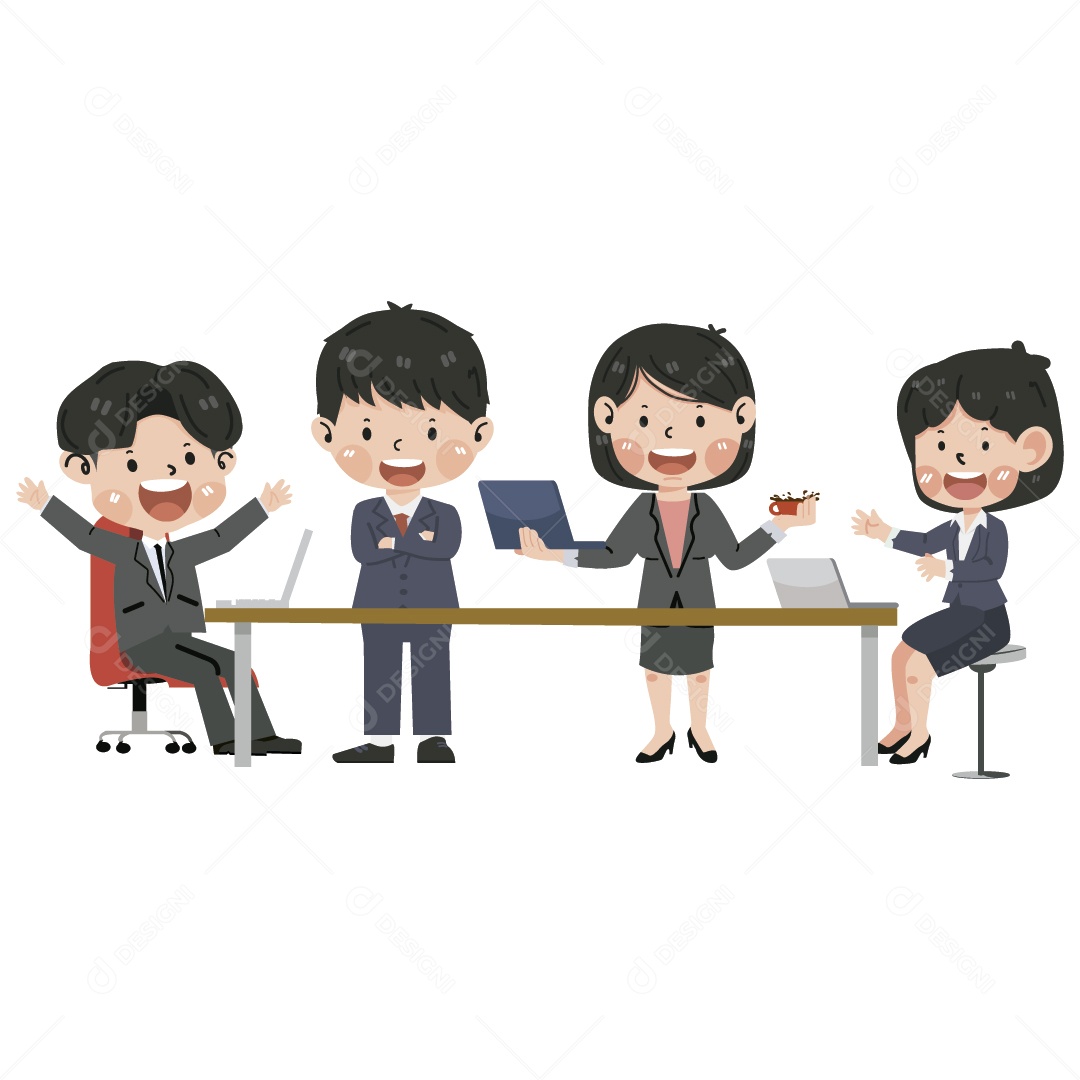 Reunião de Empresários Ilustração Vetor EPS