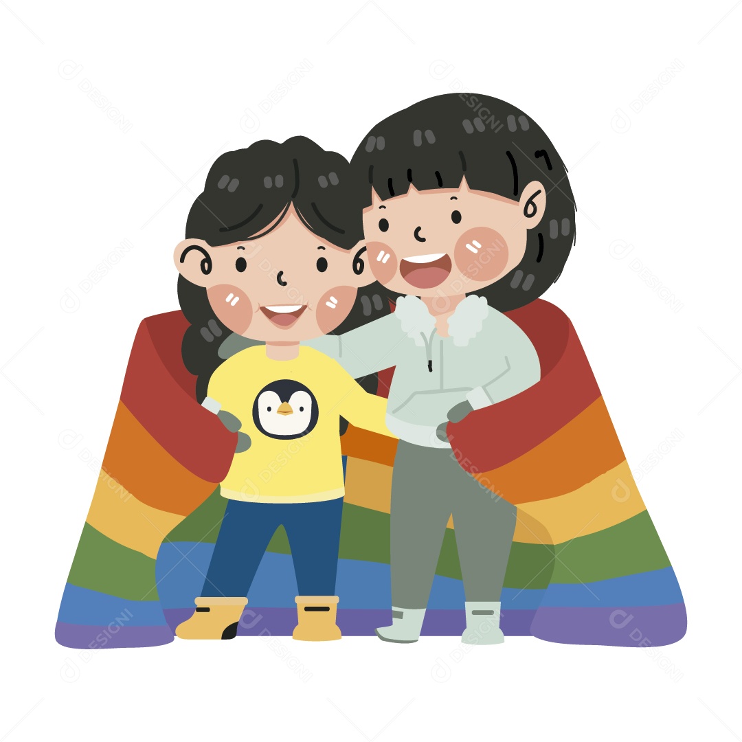 Casal LGBT Ilustração Vetor EPS