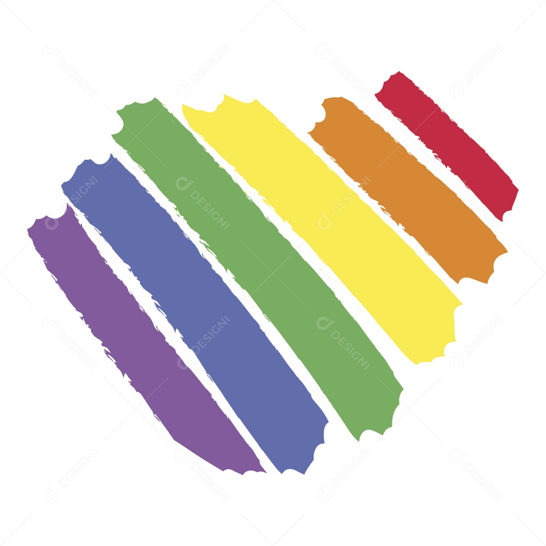 Coração de Cores do LGBT Ilustração Vetor EPS