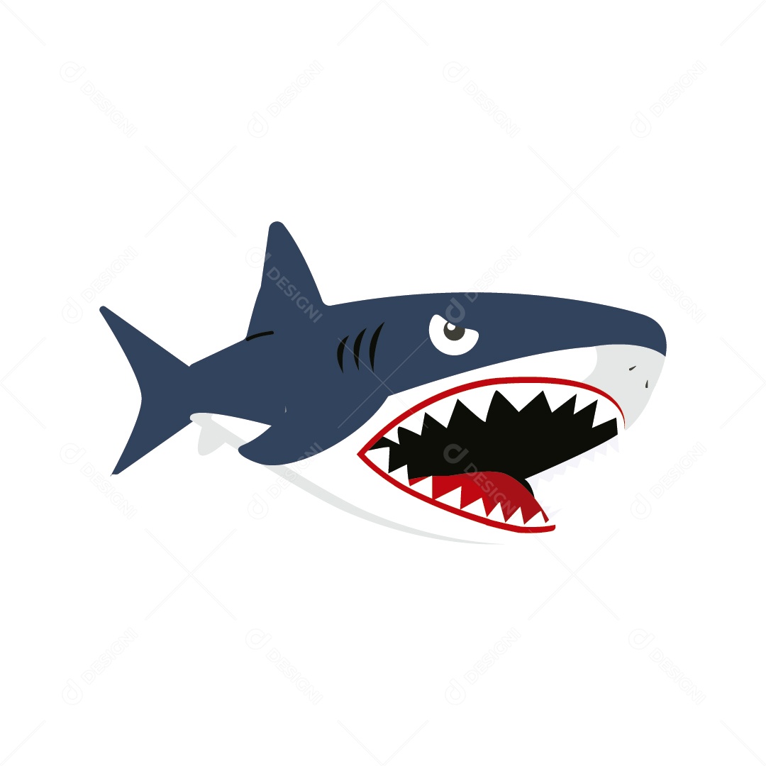 Tubarão Ilustração Vetor EPS