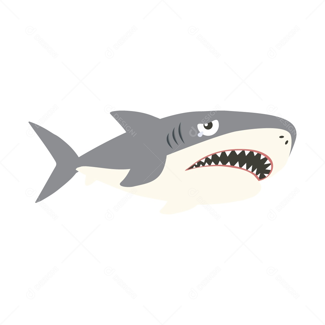 Tubarão Ilustração Vetor EPS