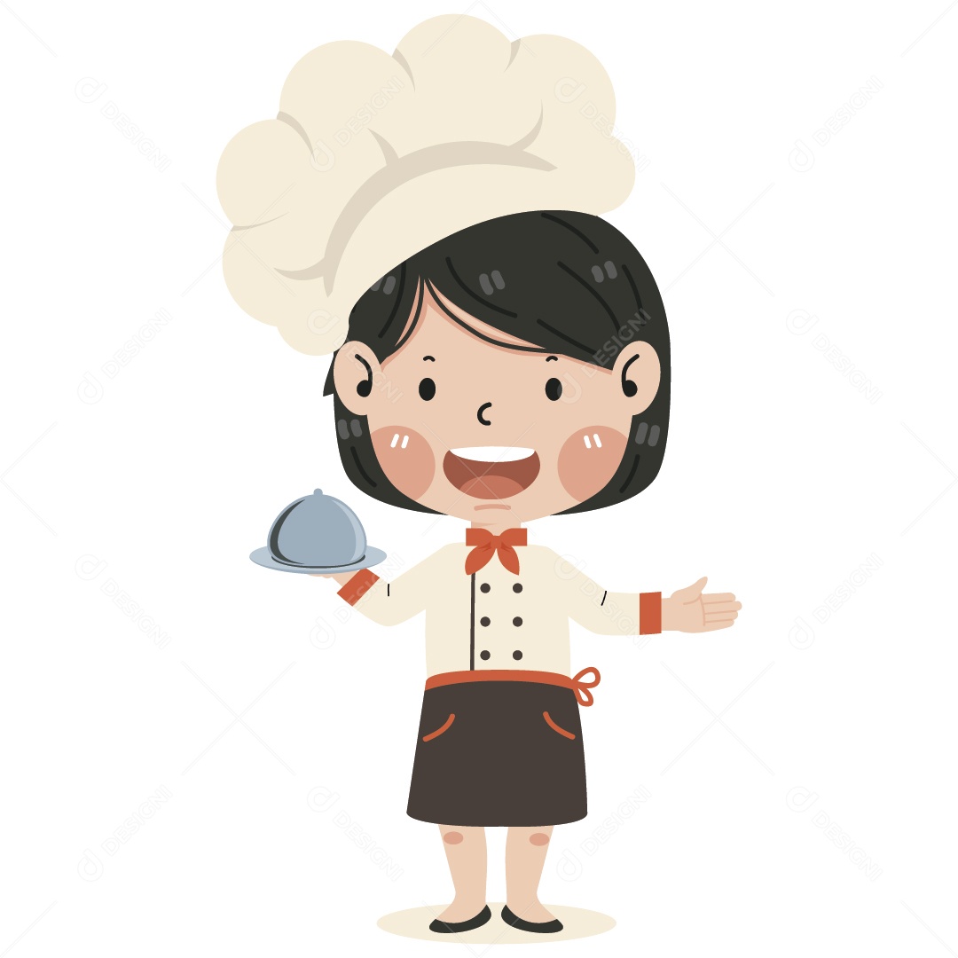 Cozinheira Ilustração Vetor EPS