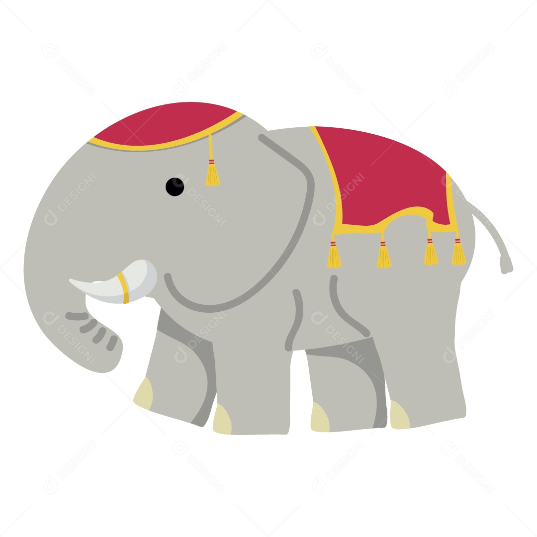 Elefante Tailandês Ilustração Vetor EPS
