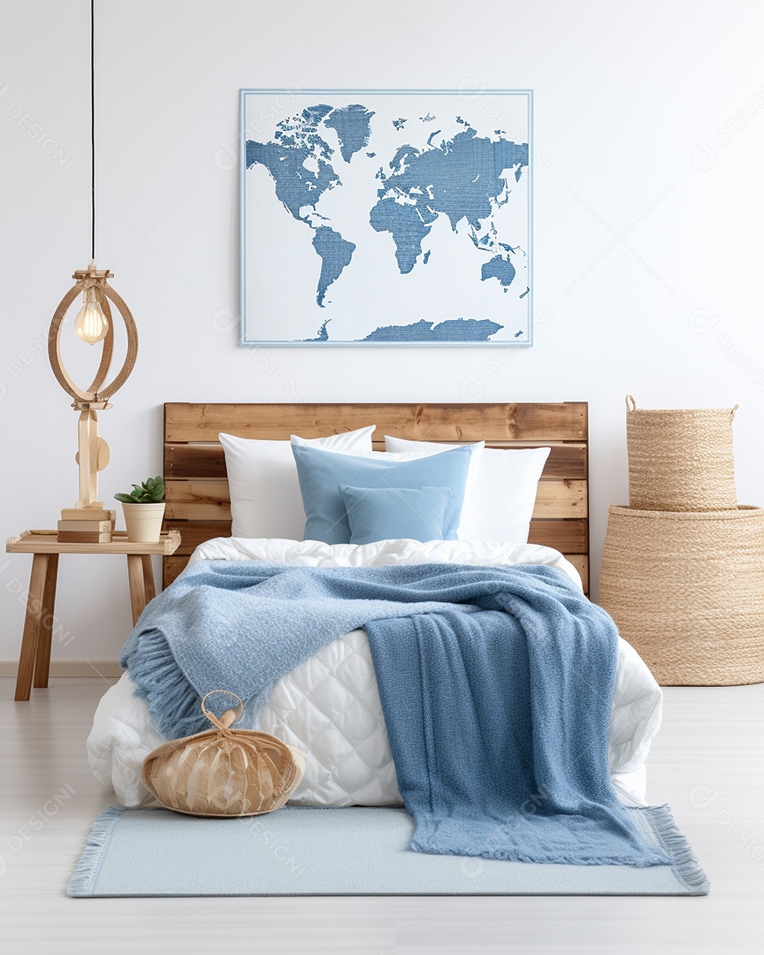 Design de interiores de bebê azul