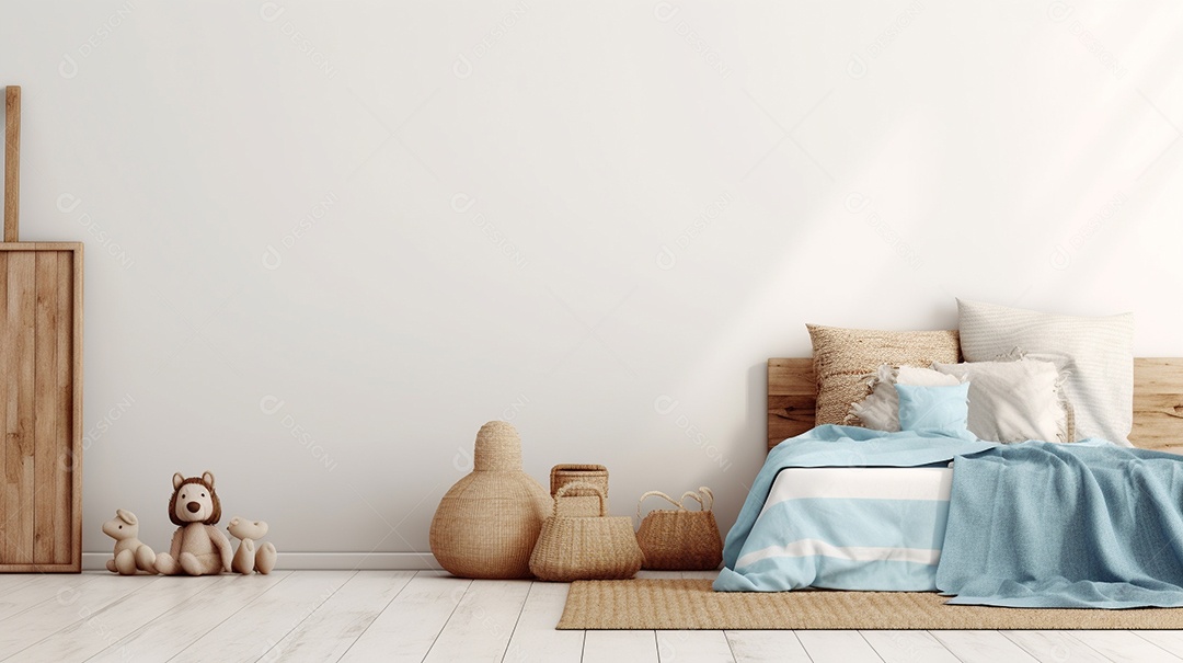 Design de interiores de bebê azul