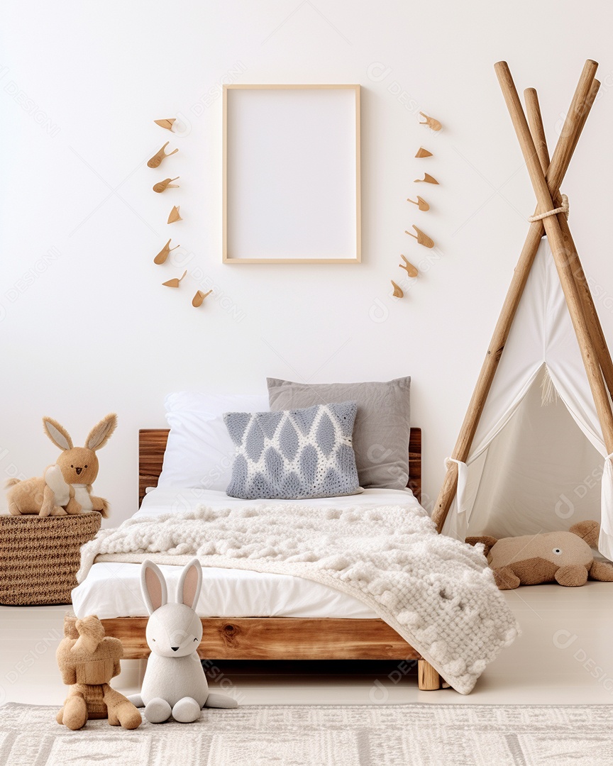 Design de interiores de bebê azul