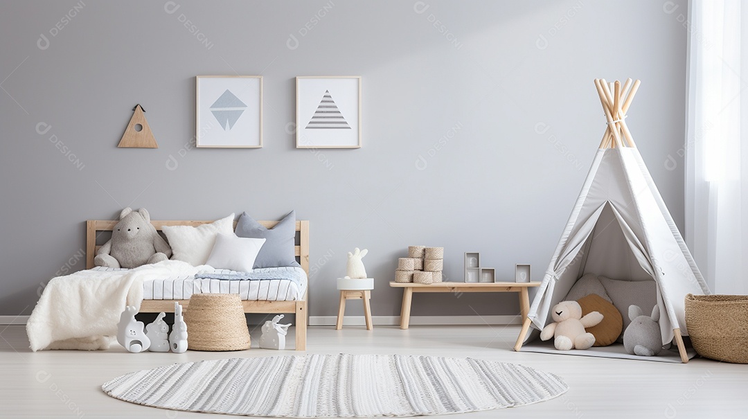 Design de interiores de bebê azul