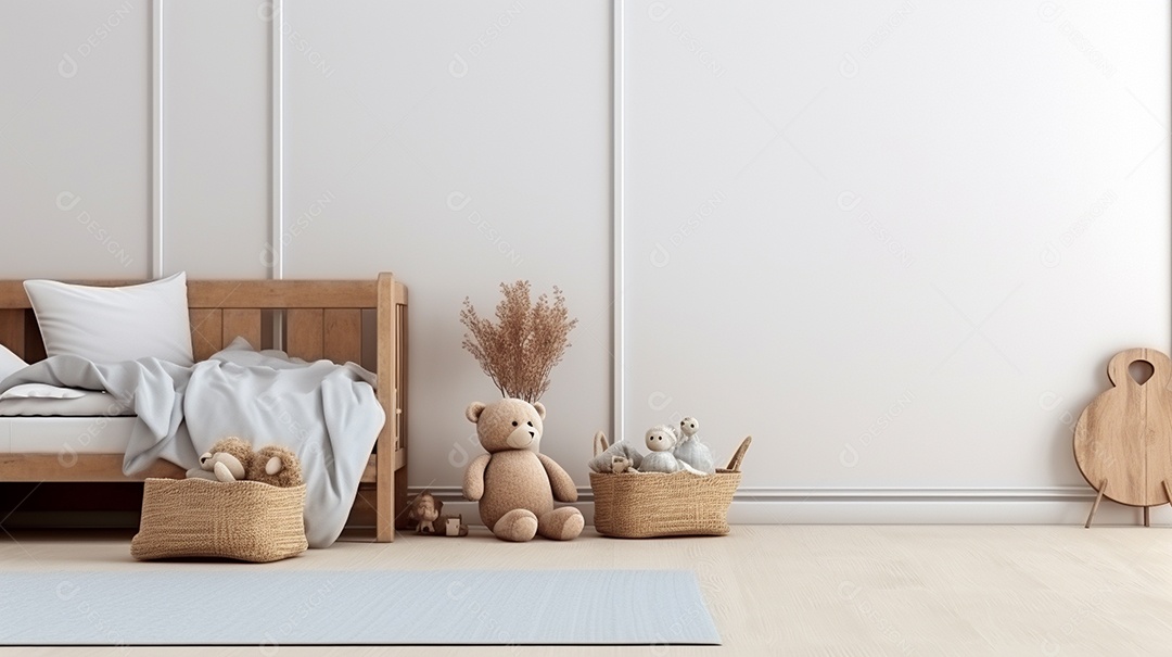 Design de interiores de bebê azul