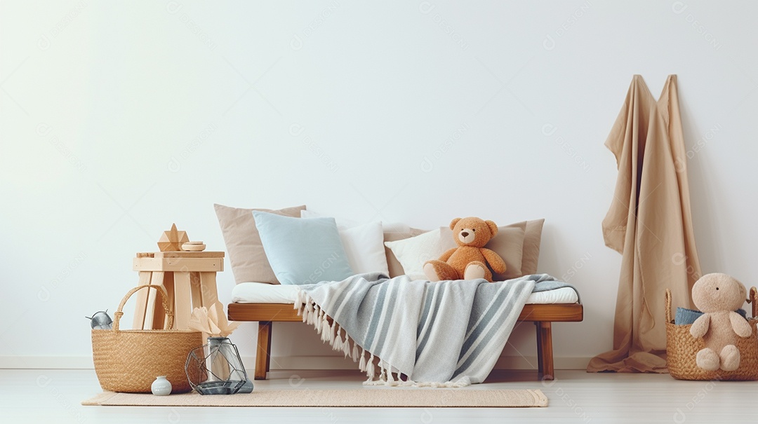 Design de interiores de bebê azul