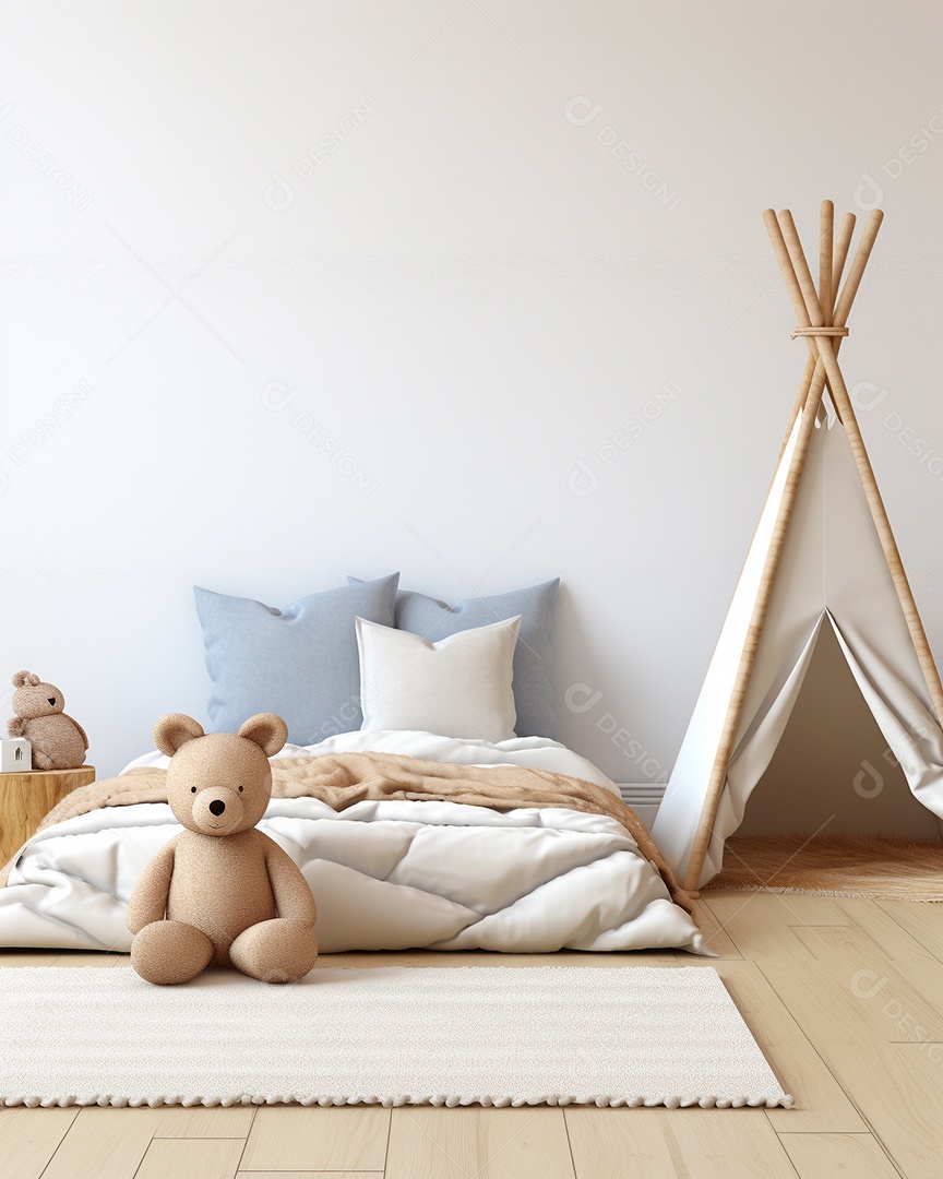 Design de interiores de bebê azul