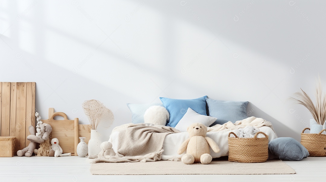 Design de interiores de bebê azul