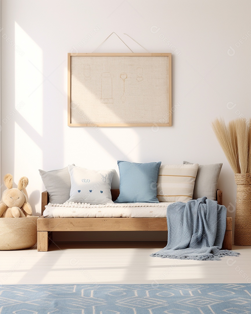 Design de interiores de bebê azul