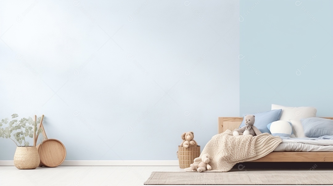 Design de interiores de bebê azul