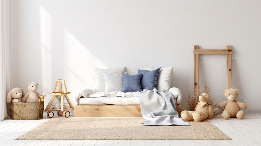 Design de interiores de bebê azul