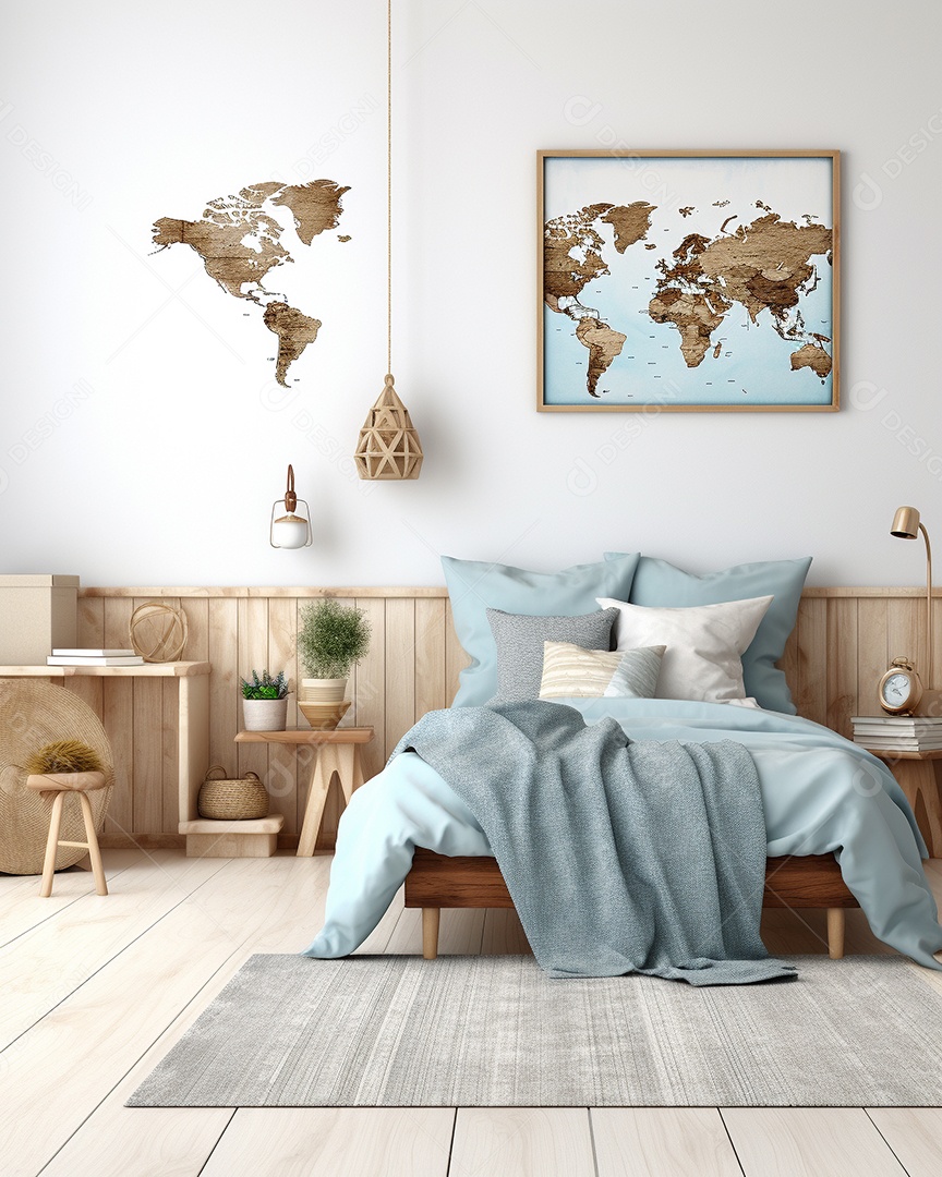 Design de interiores de bebê azul