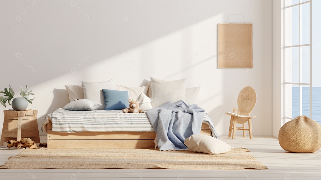 Design de interiores de bebê azul