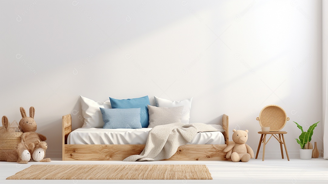 Design de interiores de bebê azul