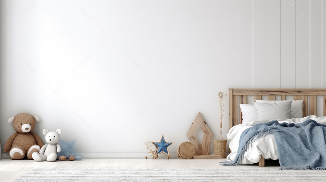 Design de interiores de bebê azul