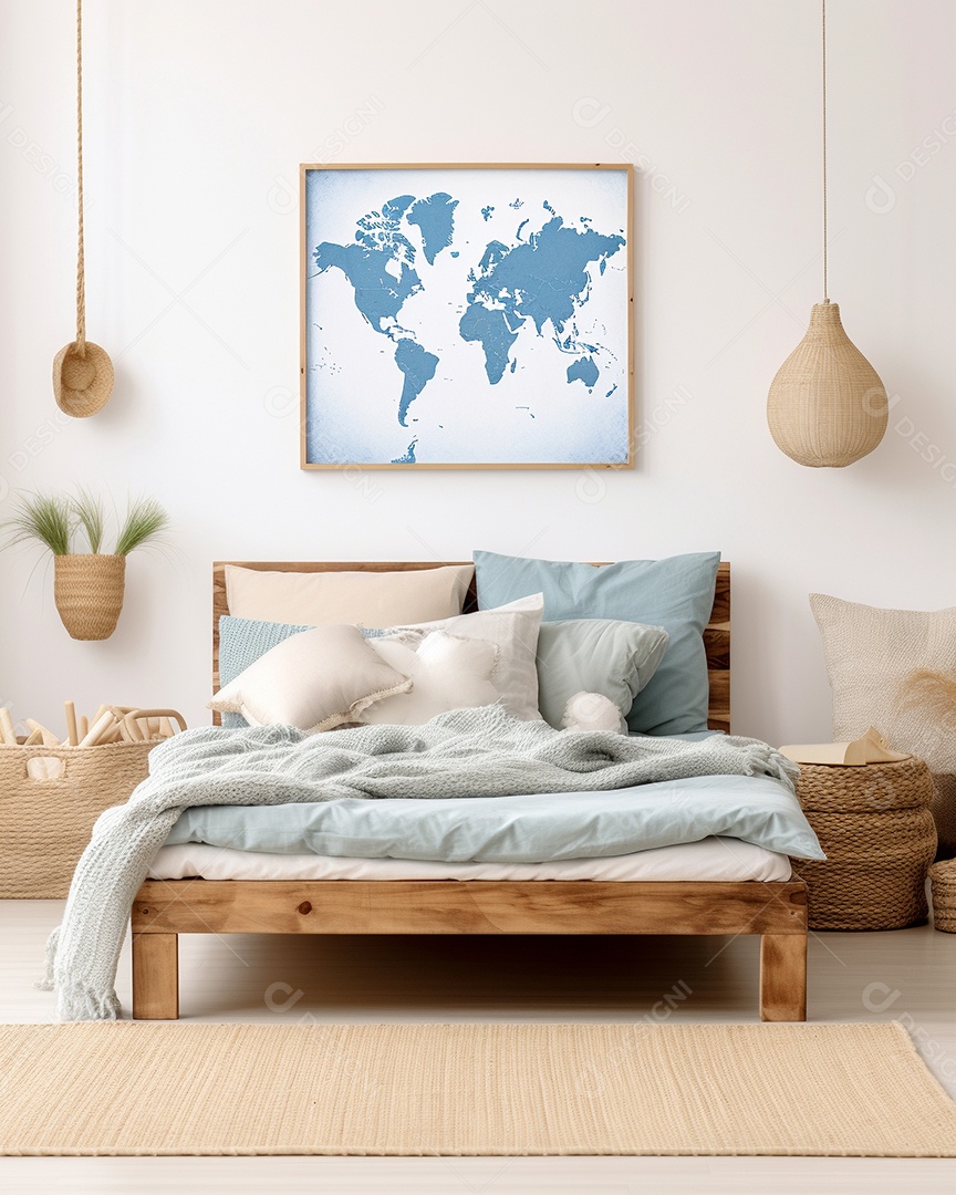 Design de interiores de bebê azul